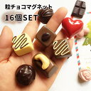 16個 本物みたいな粒チョコ風マグネット、アソートのように楽しむ。 かわいい おしゃれ ホワイトデー プレゼント ショコラ