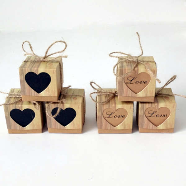 6%OFFクーポン★5個-ナチュラルデザインであらゆるシーンにマッチする5cmサイズの組箱、紐付き。 おしゃれ ラッピング バレンタイン ホワイトデー プチギフ...