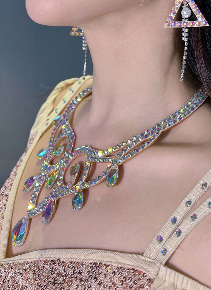 ダンス用ネックレス ベリーダンス 衣装 ストーンネックレス ダンス 舞台 競技ダンス カラオケ アクセサリー 社交ダンス ベリーダンス レディース ネックレス 送料無料