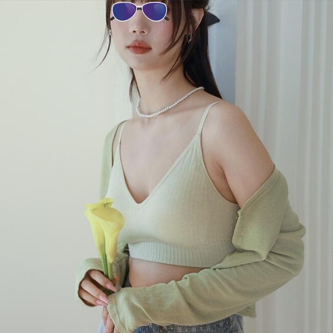 ブラトップ 胸パッド付き ブラトップ無地 快適 レディース ファッション 送料無料