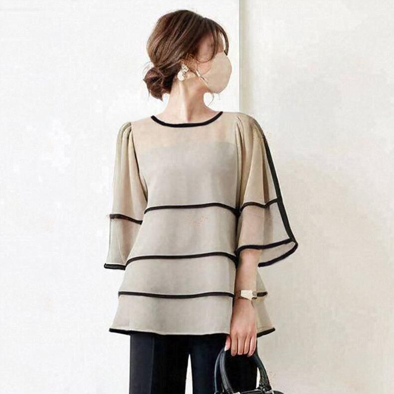 ボンマックス 長袖ブラウス　RB4165　ホワイト　11号【取寄商品】