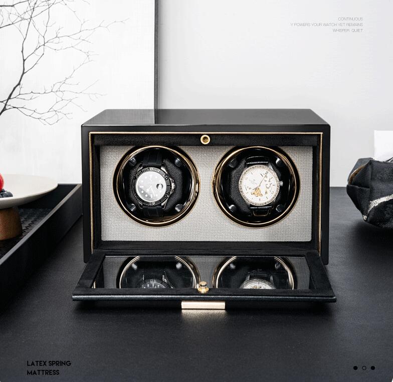 ワインディングマシーン 自動巻き上げ機 2本 静音 ワインディングマシーン 腕時計 ウォッチワインディ..