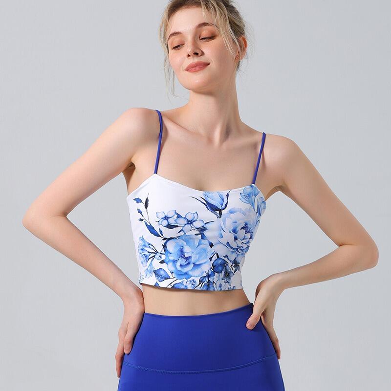 スポーツブラ ヨガウェア ヨガ トップス バックデザイン 美背 ストレッチ 吸汗速乾 カップ付き 揺れな..