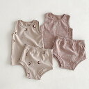 ベビー服 ノースリーブ タンクトップセット 月様 兎さん セットアップ 上下セット パジャマ ベビーパジャマ 薄手 夏用 ベビー 赤ちゃん 新生児 お出かけ 柔...