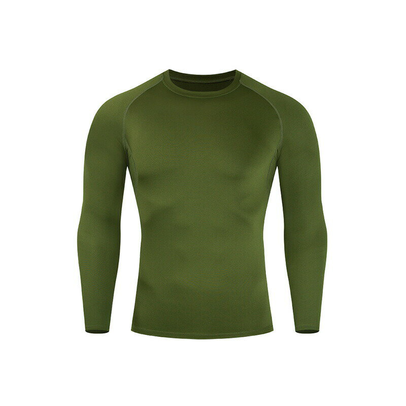 男性用のスポーツタイトな長袖と半袖のTシャツです。カジュアルなフィットネスウェアで、速乾性の薄手..