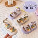 ベビーサンダル 女の子 サンダル 女の子 サンダル 夏 赤ちゃん靴 ベビーシューズ メッシュ マジックテープ つま先ガード フラワー脱ぎ履きやすい 軽量 滑りに...