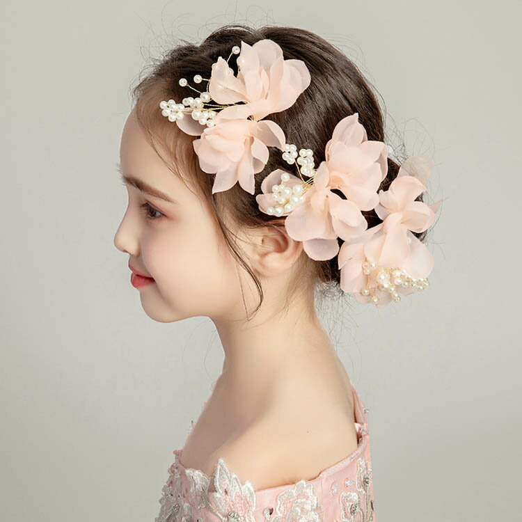 子供ヘアアクセサリーパール3点セットヘッドドレスフォーマル髪飾りドレス小物七五三パーティーフラワ..