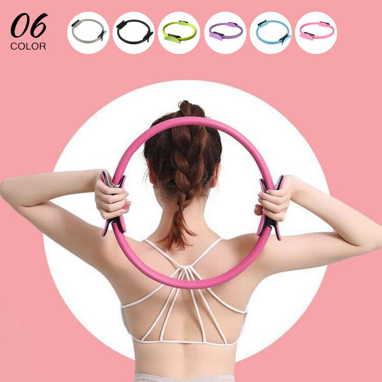 ヨガリングホイールピラティスリングフィットネスリング二の腕太もも健康器具ヨガグッズダイエットエク..