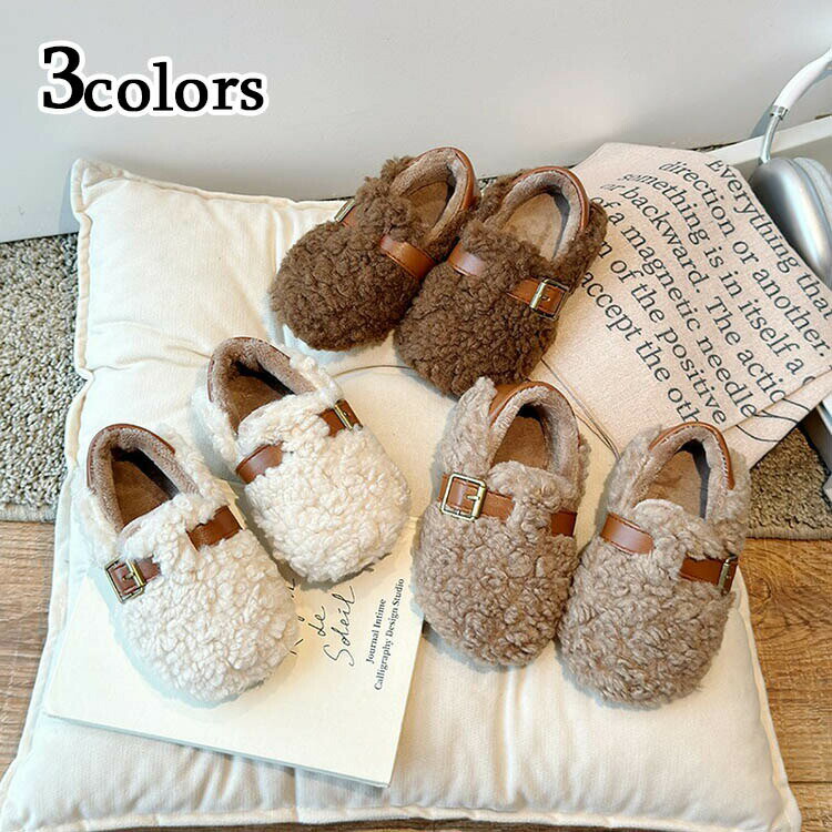 子供靴スリッポンシューズベビー赤ちゃんキッズ子供男の子女の子靴ルームシューズスリッパ春秋冬もこも..