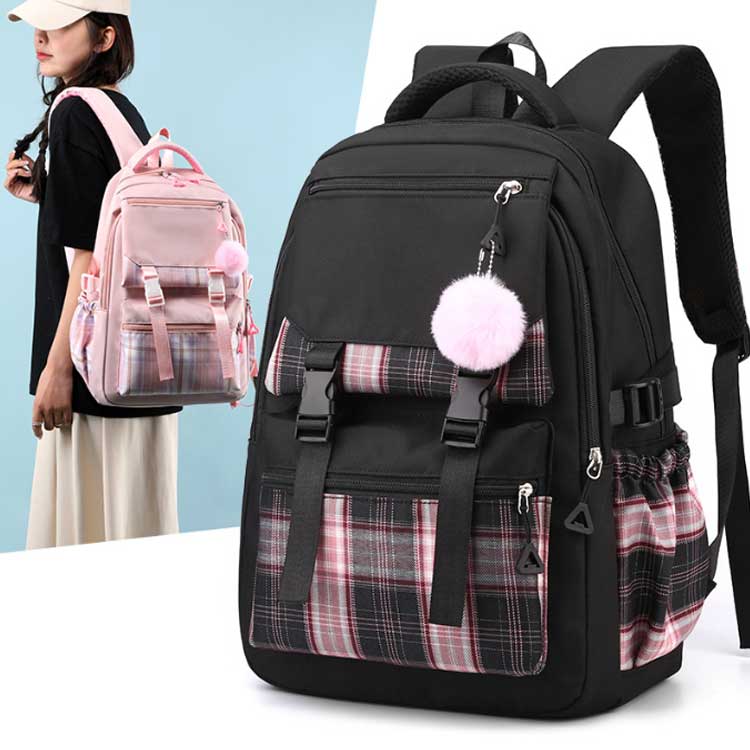 Mochila Mochila para Niños Mochila para Niños Bolsa para Estudiantes Gran Capacidad Ligera Tamaño A4 Niña Niños Escuela Primaria Estudiante Ir a la Escuela Viaje Escolar Excursión Junior Escuela Secundaria Estudiante Escuela Primaria Colegio Estilo Junior Cuadros Impermeable Regalo Envío Gratis — vista 3