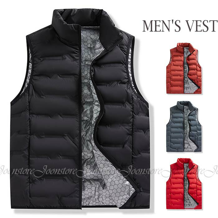 ダウンベスト メンズ インナーダウンベスト ダウンジャケット ライトダウン 防寒ベスト ゴルフウェア ..