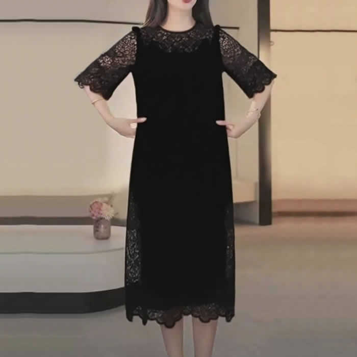 新作ワンピース夏 レディースワンピース 夏ワンピース 大人ワンピース レディースレースワンピース夏 韓風ワンピース夏 Aラインワンピース きれいめワンピース夏夏 膝丈ワンピース 着痩せ レディースレースドレス 高級感 結婚式