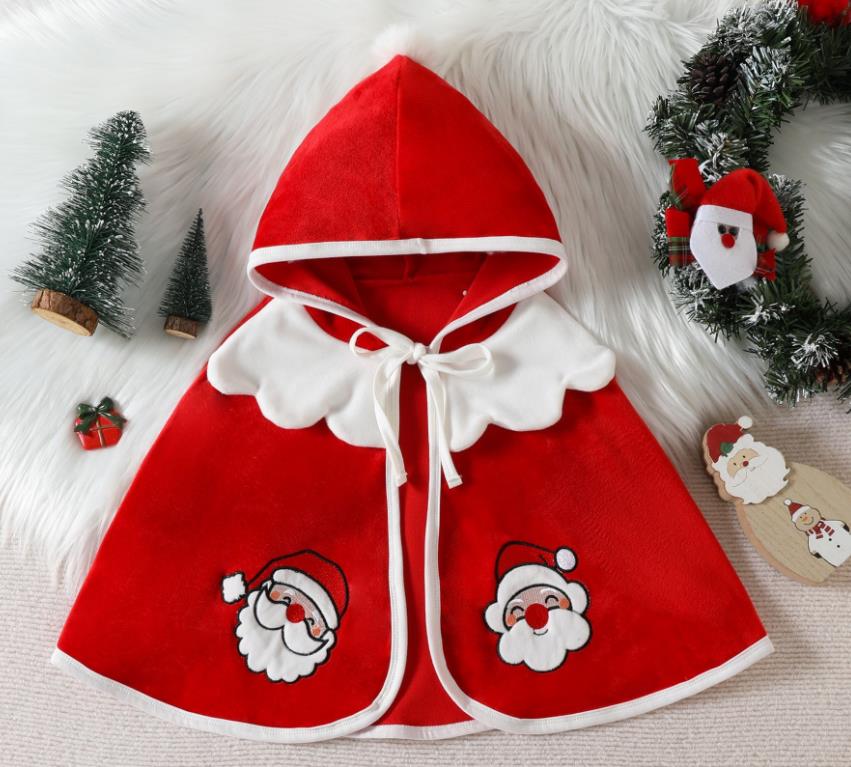 送料無料！新作 サンタ　女の子　子供　マント　コート　トップス　キッズ コスプレ メイド服 コスチュ..