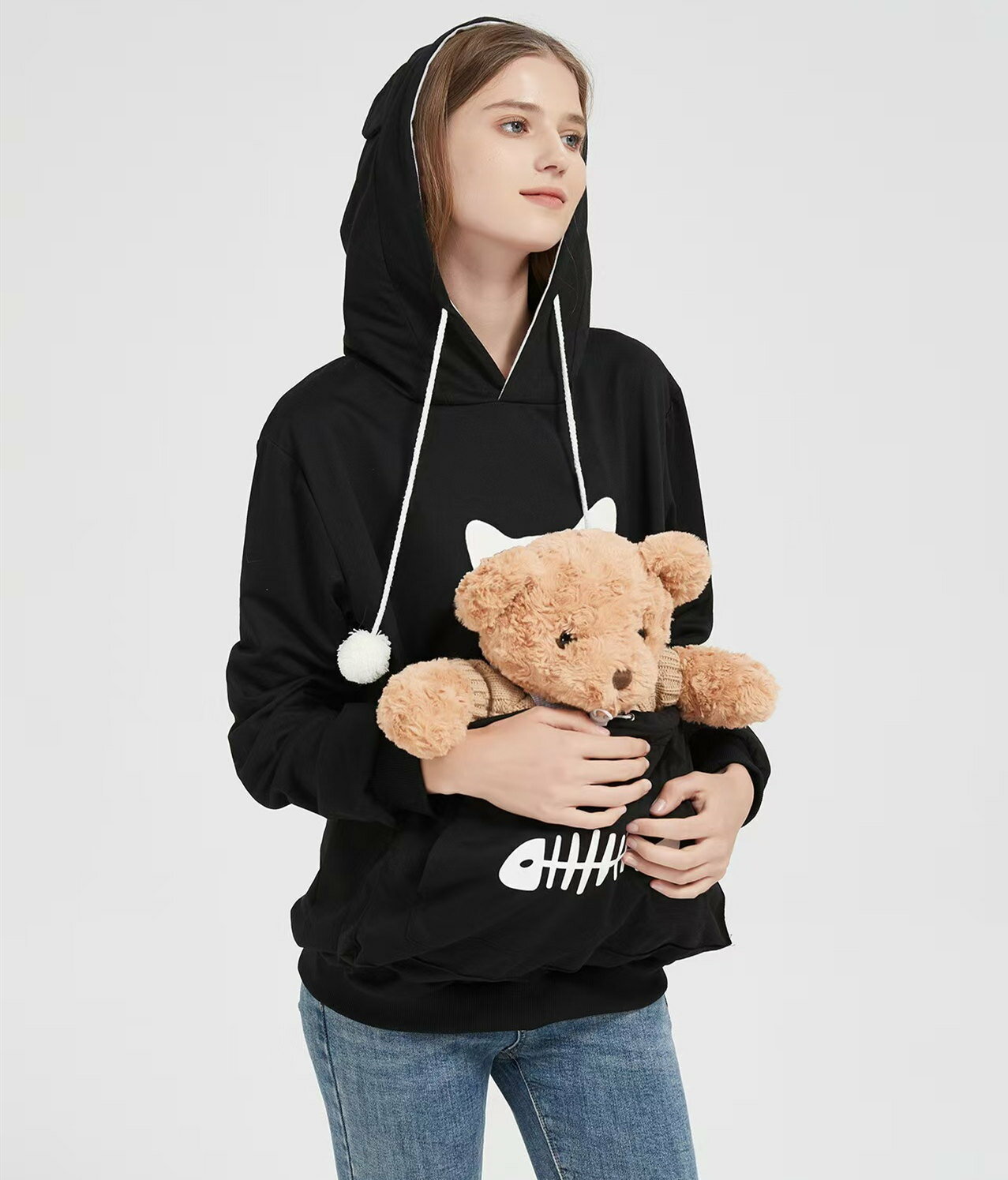 ペット パーカー プルオーバー 猫入れポケット カジュアル キャリーバッグ スリング 抱っこ 猫 犬 小動..