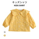 シャツブラウス キッズ ジュニア 長袖 白 ドット柄 秋冬 可愛い おしゃれ フリル シンプル 女の子 女児 ゆったり 動きやすい トップス 子供服 秋冬新作