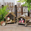 ルチン 鶏 農家 茅葺きの 家 模擬 キノコの 装飾 品 鶏の 巣 中庭 幼稚園 庭 屋外 装飾 装飾 品 小型サイズ・中型サイズ