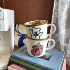 マグカップ キッチン 食器 カフェ お家カフェ かわいい くま インテリア レトロ 韓国インテリア デザインカップ インテリア小物