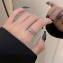 リング 指輪 ファッション アクセサリー シルバー バラ ローズ デザイン かわいい おしゃれ 女性 調節可能 シンプル 人気 花カラー：シルバー
