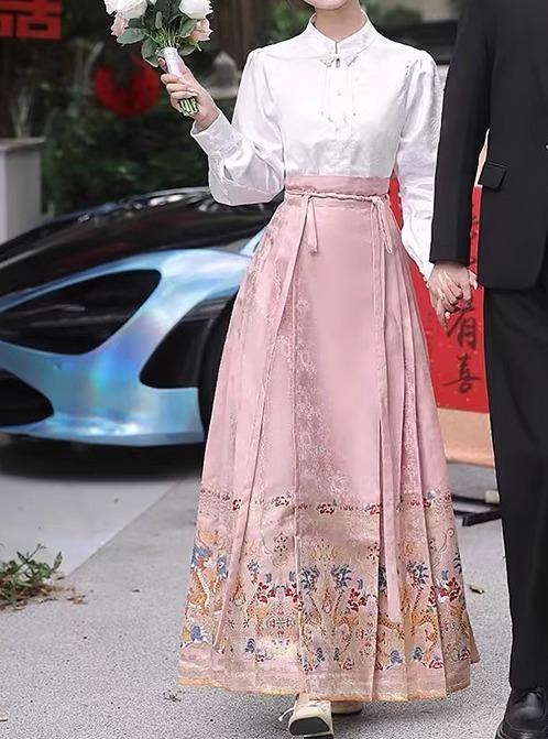 ちょっと大人っぽい 中華風 チャイナ風 中国風 結婚式 ロングスカート スーツ 女性 レディース ドレス かわいい アイドル 衣装 コスチューム トップス