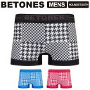 ★期間限定！最大15％OFFクーポン対象★BETONES(ビトーンズ) HOUNDSTOOTH（千鳥格子） メンズ ボクサーパンツ アンダーウェア メール便送料無料 (houndstooth)【メール便送料無料/コンビニ・代引不可】【ラッピング無料対象】