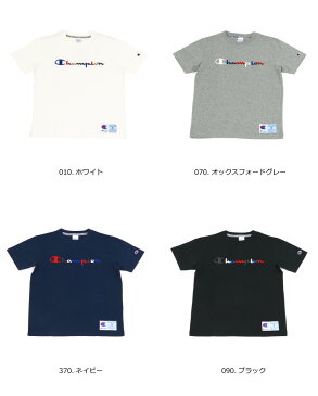 【最大20%OFFクーポン対象】Champion(チャンピオン) 刺繍 Tシャツ 半袖 Cロゴ カットソー ワンポイント Tシャツ 18SS レディース (c3-h371)