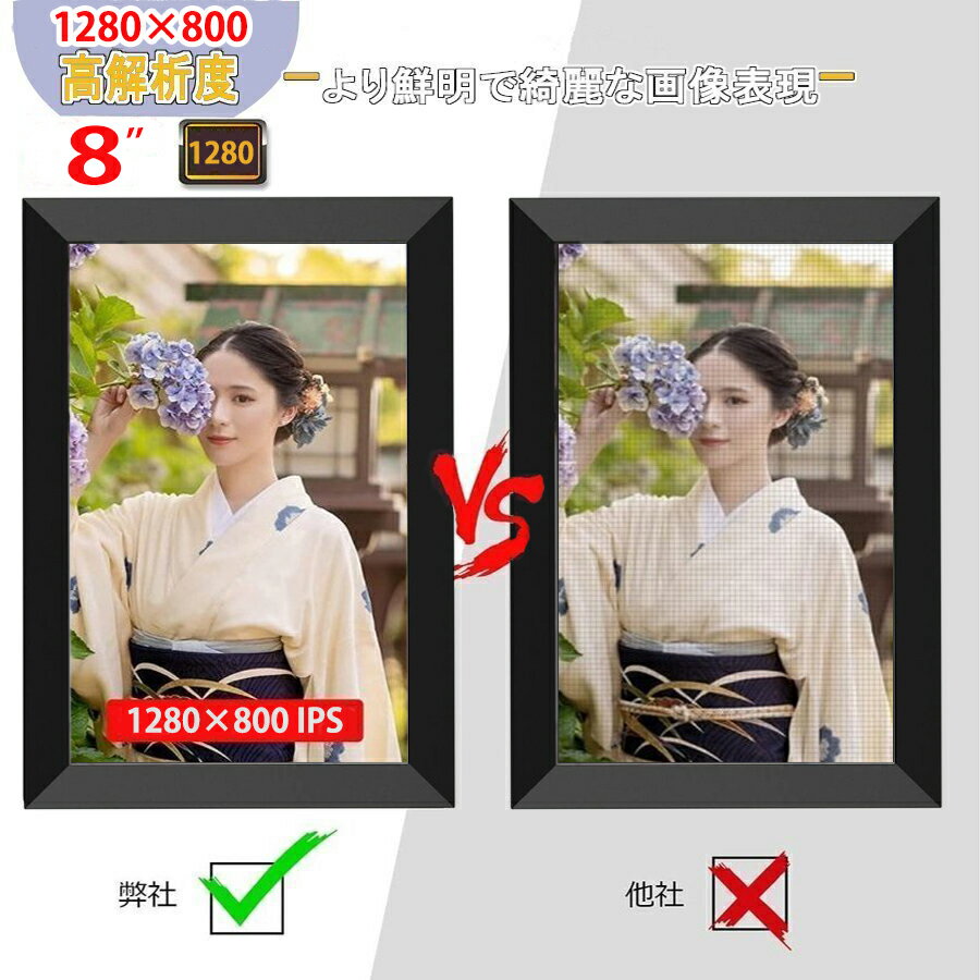 【11/2301:59までポイント5倍】デジタルフォトフレームwifi高画質10.1インチIPSタッチスクリーン1920times;1200写真音楽動画遠隔転送16GB内蔵メモリMicroSDカード対応iOSAndroid対応スピーカー内蔵自動オンオフ結婚祝いmoonka