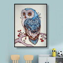 ダイヤモンドアート 5D ビーズ絵画 フクロウ 図案 かわいい ダイヤモンドアート ビーズ 動物 初心者 趣味 パズルアート やり方 簡単 北欧
