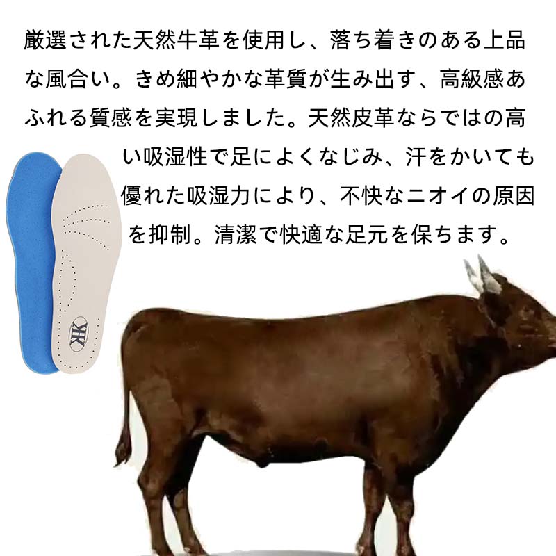 【レビュー特典】インソール 本革 中敷き 消臭 薄い 蒸れない クッション 衝撃吸収 24cm ～ 27.5cm 悪臭 足汗 足の臭い対策 革靴 通気性 吸汗性 抗菌 中敷き ビジネスシューズ スポーツシューズ 菌の抑制 靴 中敷 滑り止め 立ち仕事用 革靴に最適 男女兼用 arsioncho-10001181 アルシオン合同会社 サンプル画像3