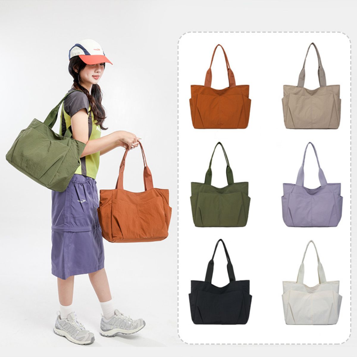 Rakuten - ＼当日発送／ トートバッグ キルティング 大容量 超軽量 折りたたみ 旅行バッグ トラベル お出かけ コンパクト 多機能 男女兼用 大きめ 軽い マザーズバッグ オシャレ アウトドア バッグ かわいい ギフト プレゼント レディース メンズ
