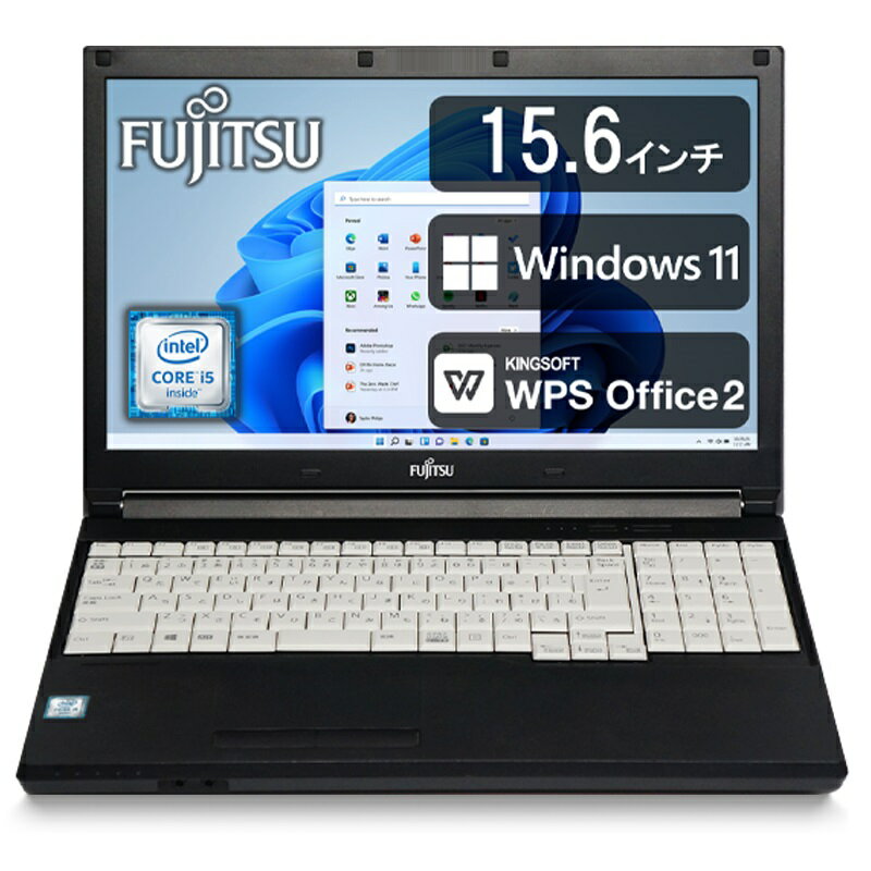 ♥極速FMVシリーズ 第6世代 Corei5 テンキー付モデル 中古パソコン 中古ノートパソコン Windows11 FUJITSU LIFEBOOK 新品SSD1TB 16Gメモリ Office付 最新OS 無線 Wifi対応