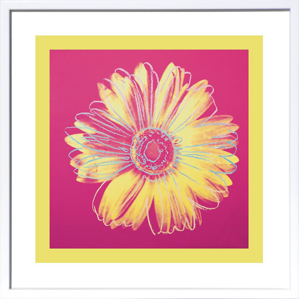 アンディ・ウォーホル ポスター 作品 猫 マリリン モンロー 花 キャンベルスープ 絵画 絵 複製画 版画 リトグラフ シルクスクリーン アートパネル ポップ アート インテリア フレーム付き 北欧 おしゃれアンディ・ウォーホル Daisy, c. 1982 (fuchsia & yellow)