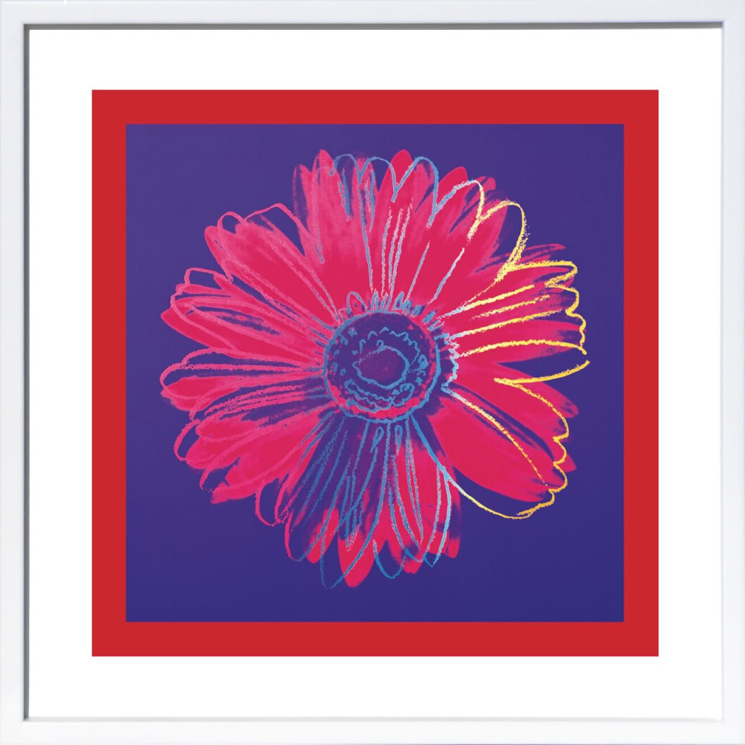 アンディ・ウォーホル ポスター 作品 猫 マリリン モンロー 花 キャンベルスープ 絵画 絵 複製画 版画 リトグラフ シルクスクリーン アートパネル ポップ アート インテリア フレーム付き 北欧 おしゃれアンディ・ウォーホル Daisy, c. 1982 (blue & red)