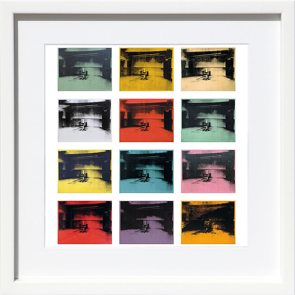 アンディ・ウォーホル ポスター 作品 猫 マリリン モンロー 花 キャンベルスープ 絵画 絵 複製画 版画 リトグラフ シルクスクリーン アートパネル ポップ アート インテリア フレーム付き 北欧 おしゃれアンディ・ウォーホル 12 Electric Chairs