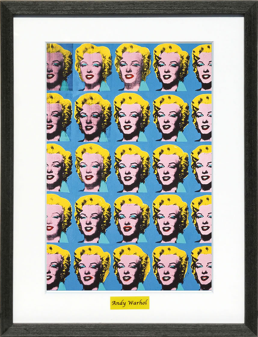 アンディ・ウォーホル ポスター 作品 猫 マリリン モンロー 花 キャンベルスープ 絵画 絵 複製画 版画 リトグラフ シルクスクリーン アートパネル ポップ アート インテリア フレーム付き 北欧 おしゃれアンディ・ウォーホル Twenty-Five Colored Marilyns, 1962