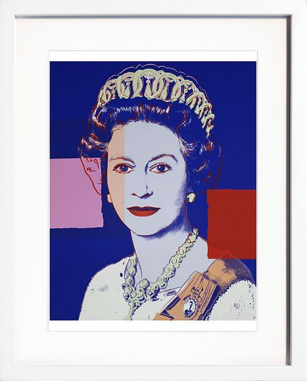 アンディ・ウォーホル ポスター 作品 猫 マリリン モンロー 花 キャンベルスープ 絵画 絵 複製画 版画 リトグラフ シルクスクリーン アートパネル ポップ アート インテリア フレーム付き 北欧 おしゃれアンディ・ウォーホル Queen Elizabeth II(blue)