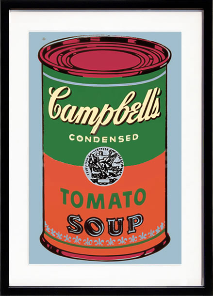 アンディ・ウォーホル ポスター 作品 猫 マリリン モンロー 花 キャンベルスープ 絵画 絵 複製画 版画 リトグラフ シルクスクリーン アートパネル ポップ アート インテリア フレーム付き 北欧 おしゃれアンディ・ウォーホル Colored Campbell's Soup Can(green & red)