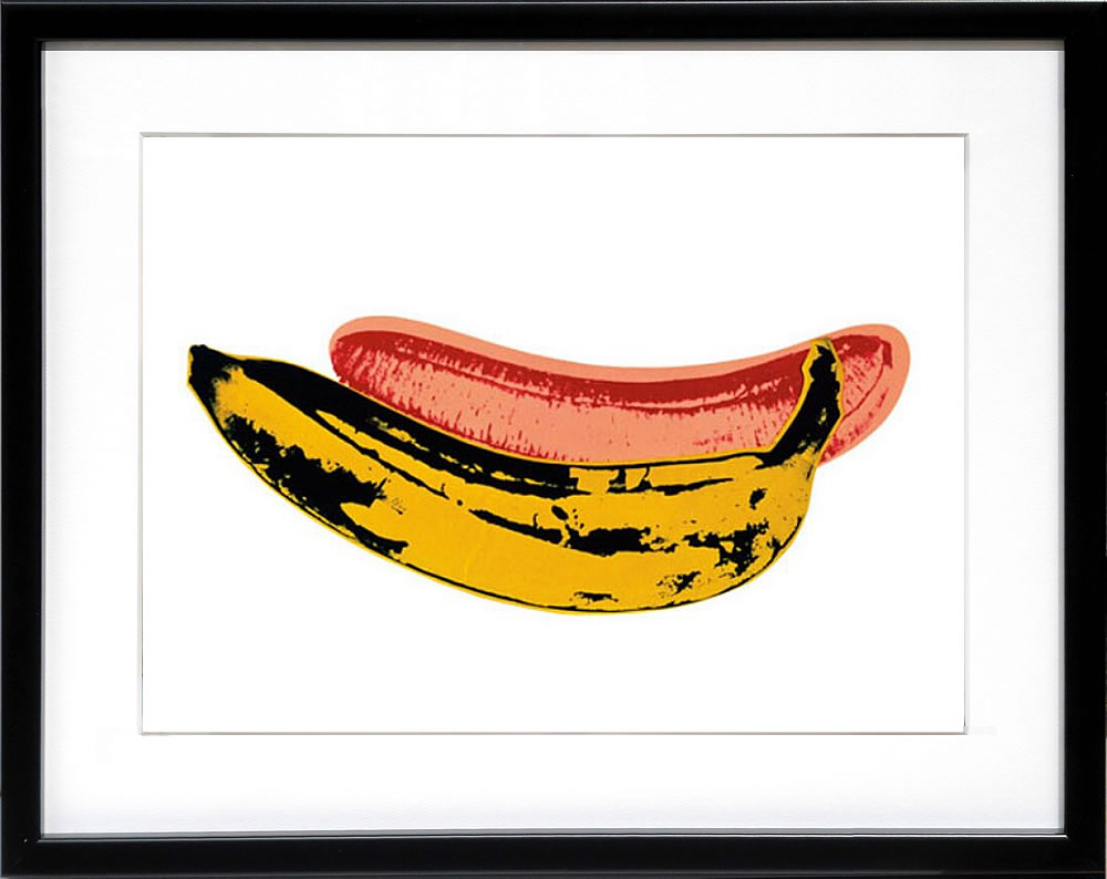 アンディ・ウォーホル ポスター 作品 猫 マリリン モンロー 花 キャンベルスープ 絵画 絵 複製画 版画 リトグラフ シルクスクリーン アートパネル ポップ アート インテリア フレーム付き 北欧 おしゃれアンディ・ウォーホル Banana,1966
