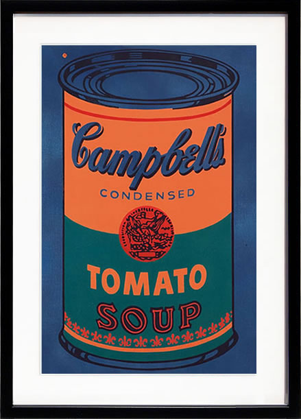 アンディ・ウォーホル ポスター 作品 猫 マリリン モンロー 花 キャンベルスープ 絵画 絵 複製画 版画 リトグラフ シルクスクリーン アートパネル ポップ アート インテリア フレーム付き 北欧 おしゃれアンディ・ウォーホル Campbell's Soup Can, 1965 (blue & orange)