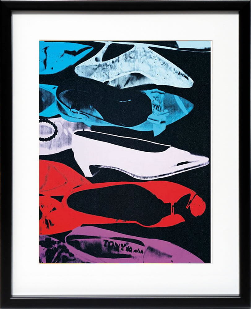 樂天商城 - アンディ・ウォーホル ポスター 作品 猫 マリリン モンロー 花 キャンベルスープ 絵画 絵 複製画 版画 リトグラフ シルクスクリーン アートパネル ポップ アート インテリア フレーム付き 北欧 おしゃれアンディ・ウォーホル Diamond Dust Shoes