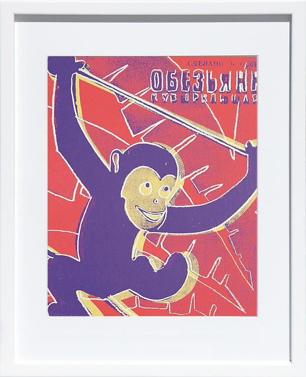 アンディ・ウォーホル ポスター 作品 猫 マリリン モンロー 花 キャンベルスープ 絵画 絵 複製画 版画 リトグラフ シルクスクリーン アートパネル ポップ アート インテリア フレーム付き 北欧 おしゃれアンディ・ウォーホル Monkey, 1983