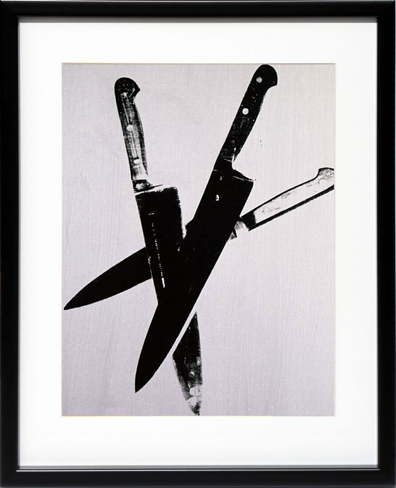 アンディ・ウォーホル ポスター 作品 猫 マリリン モンロー 花 キャンベルスープ 絵画 絵 複製画 版画 リトグラフ シルクスクリーン アートパネル ポップ アート インテリア フレーム付き 北欧 おしゃれアンディ・ウォーホル Knives,c.1981-82