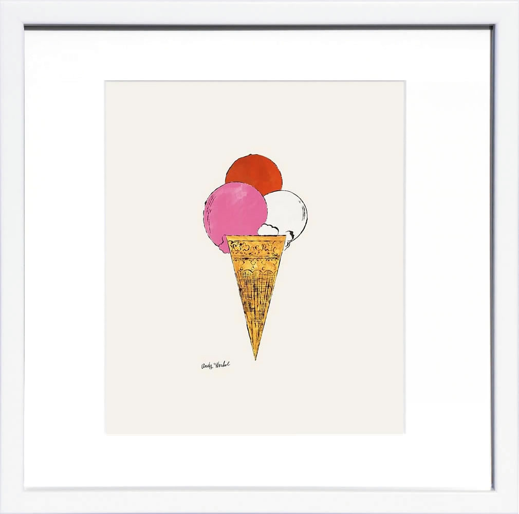 アンディ・ウォーホル ポスター 作品 猫 マリリン モンロー 花 キャンベルスープ 絵画 絵 複製画 版画 リトグラフ シルクスクリーン アートパネル ポップ アート インテリア フレーム付き 北欧 おしゃれアンディ・ウォーホル Ice Cream Dessert