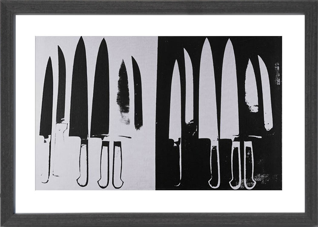 アンディ・ウォーホル ポスター 作品 猫 マリリン モンロー 花 キャンベルスープ 絵画 絵 複製画 版画 リトグラフ シルクスクリーン アートパネル ポップ アート インテリア フレーム付き 北欧 おしゃれアンディ・ウォーホル Knives, c.1981-82