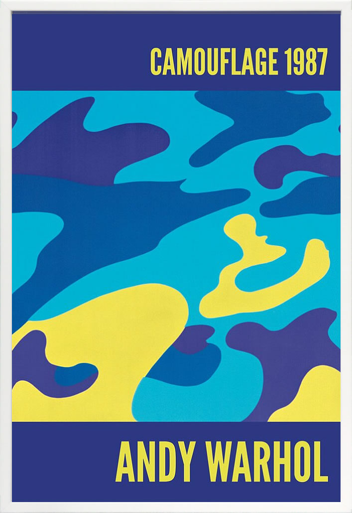 アンディ・ウォーホル ポスター 作品 猫 マリリン モンロー 花 キャンベルスープ 絵画 絵 複製画 版画 リトグラフ シルクスクリーン アートパネル ポップ アート インテリア フレーム付き 北欧 おしゃれアンディ・ウォーホル Camouflage,1987