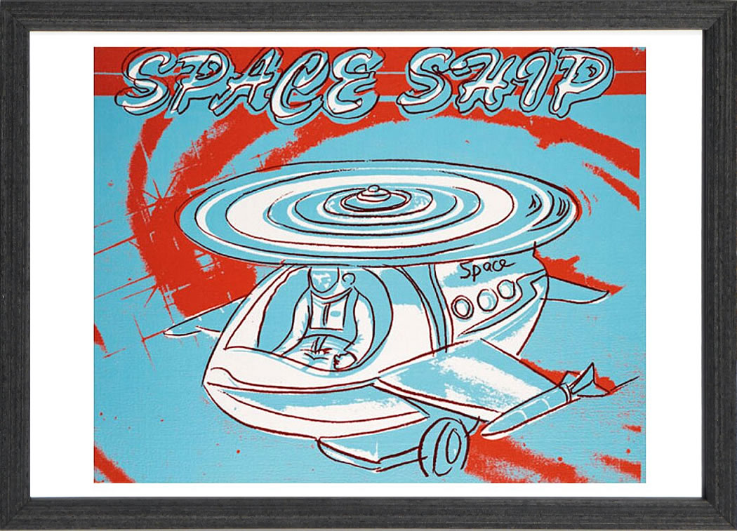 アンディ・ウォーホル ポスター 作品 猫 マリリン モンロー 花 キャンベルスープ 絵画 絵 複製画 版画 リトグラフ シルクスクリーン アートパネル ポップ アート インテリア フレーム付き 北欧 おしゃれアンディ・ウォーホル Space Ship, 1983