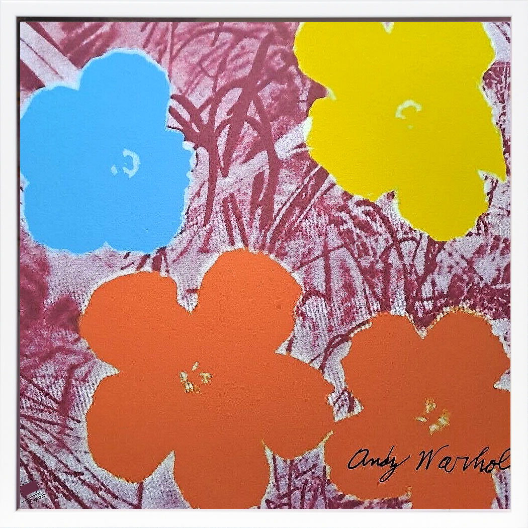 アンディ・ウォーホル ポスター 作品 猫 マリリン モンロー 花 キャンベルスープ 絵画 絵 複製画 版画 リトグラフ シルクスクリーン アートパネル ポップ アート インテリア フレーム付き 北欧 おしゃれアンディ・ウォーホル Flowers