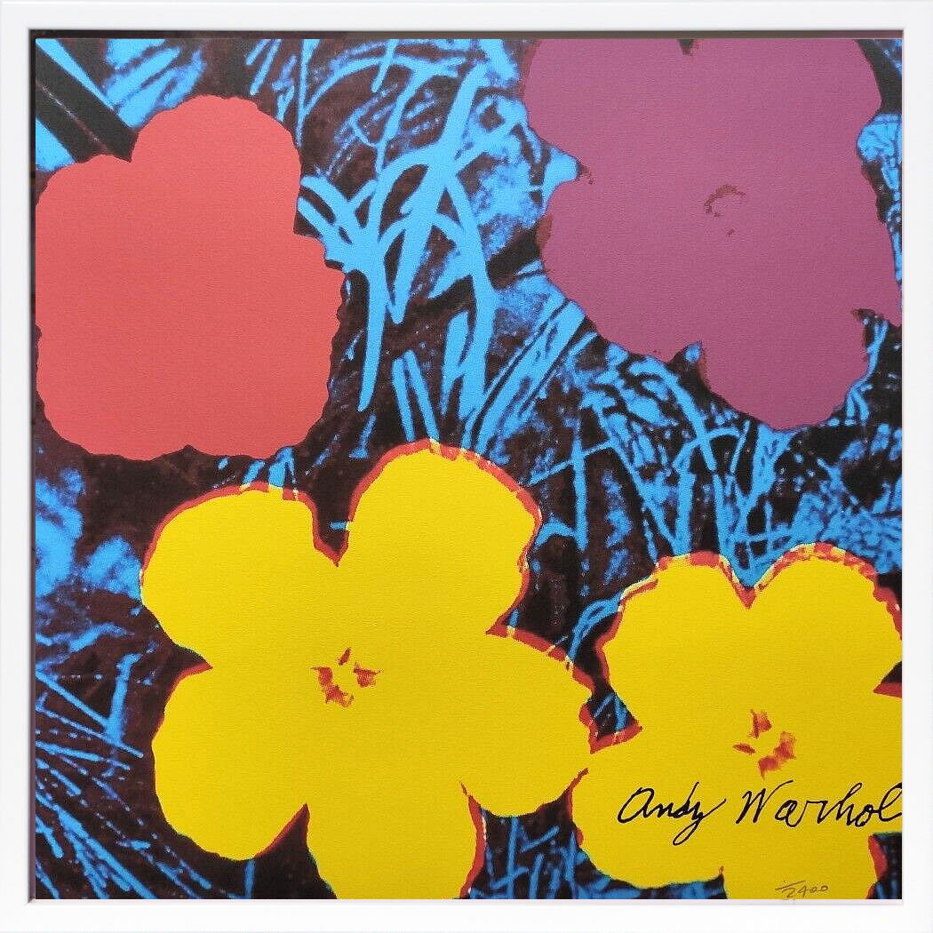 アンディ・ウォーホル ポスター 作品 猫 マリリン モンロー 花 キャンベルスープ 絵画 絵 複製画 版画 リトグラフ シルクスクリーン アートパネル ポップ アート インテリア フレーム付き 北欧 おしゃれアンディ・ウォーホル Flowers