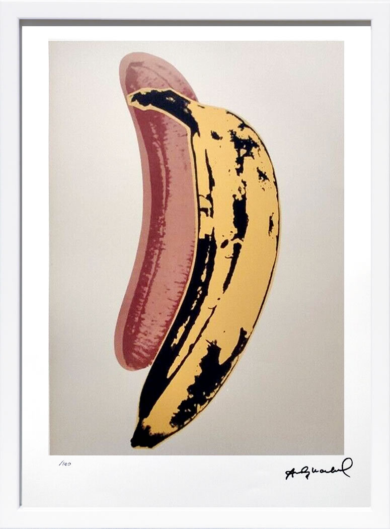 アンディ・ウォーホル ポスター 作品 猫 マリリン モンロー 花 キャンベルスープ 絵画 絵 複製画 版画 リトグラフ シルクスクリーン アートパネル ポップ アート インテリア フレーム付き 北欧 おしゃれアンディ・ウォーホル Banana