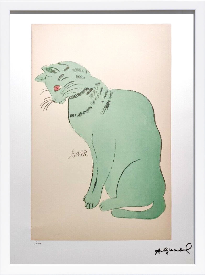 アンディ・ウォーホル ポスター 作品 猫 マリリン モンロー 花 キャンベルスープ 絵画 絵 複製画 版画 リトグラフ シルクスクリーン アートパネル ポップ アート インテリア フレーム付き 北欧 おしゃれアンディ・ウォーホル Cat