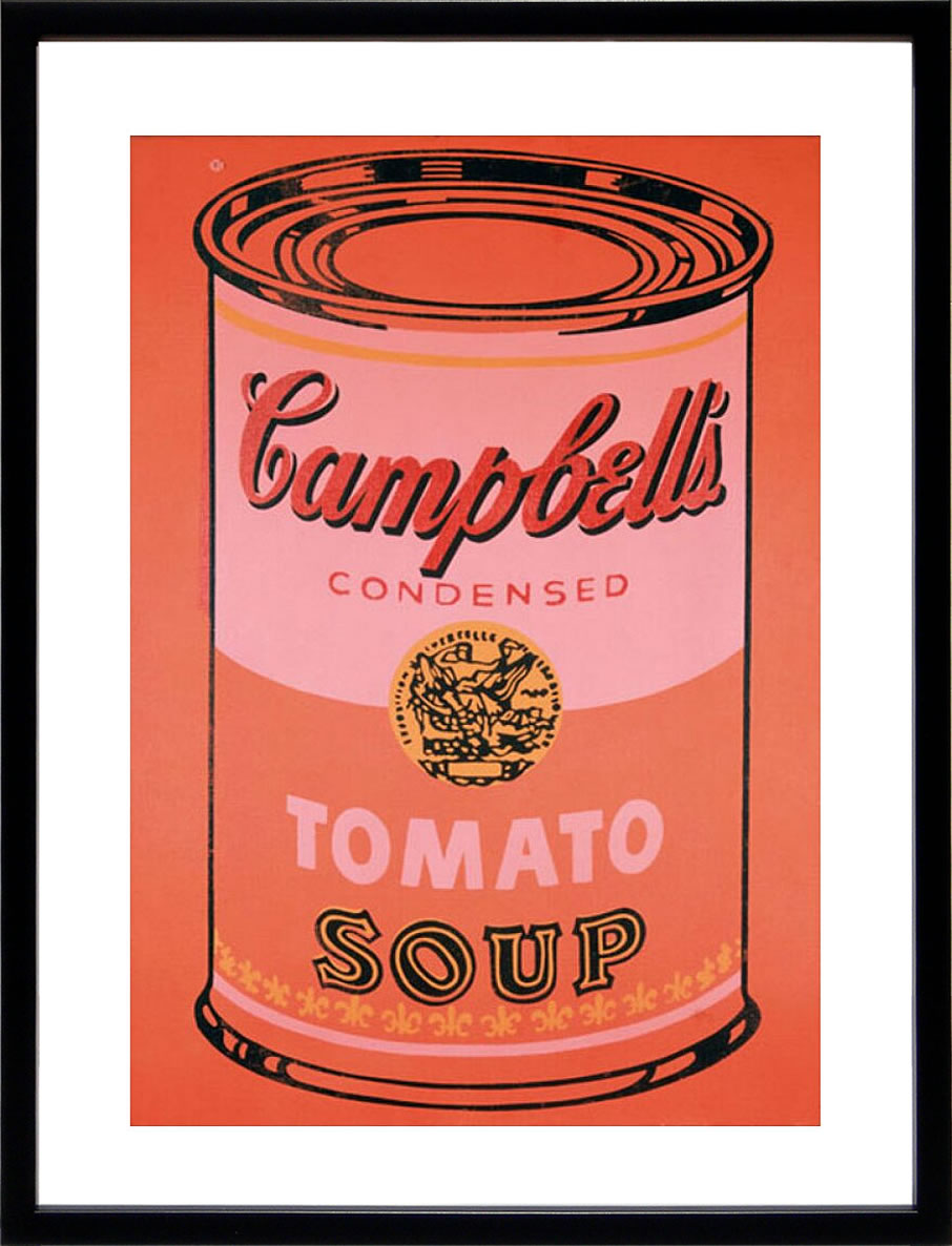 アンディ・ウォーホル ポスター 作品 猫 マリリン モンロー 花 キャンベルスープ 絵画 絵 複製画 版画 リトグラフ シルクスクリーン アートパネル ポップ アート インテリア フレーム付き 北欧 おしゃれアンディ・ウォーホル Campbell's Soup Can, c.1965 (Orange)